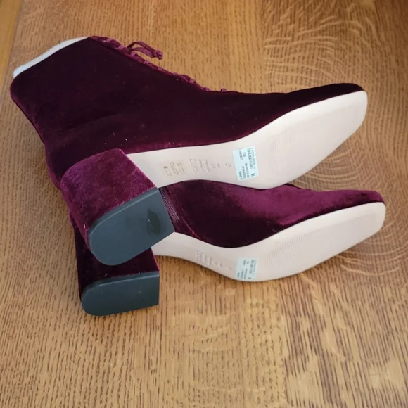 Schutz Granny Lace-up Boots - wine - Picture 11 of 12